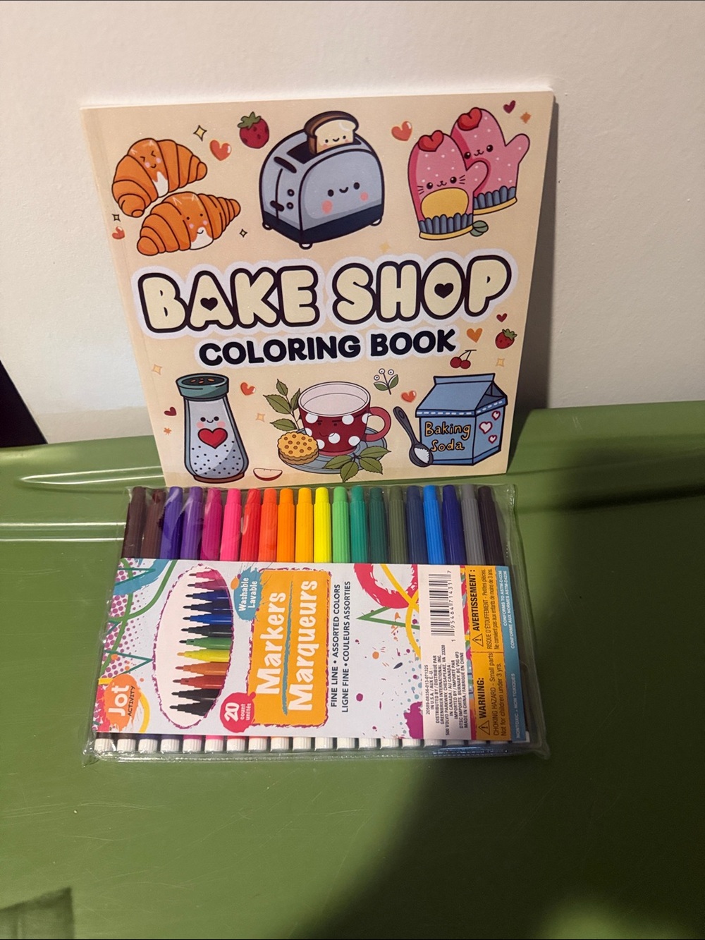 Bake Shop Coloring Book with 20-Color Marker Set -